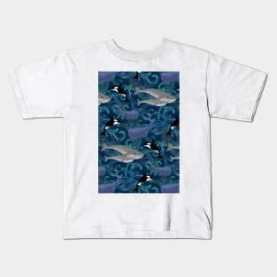 Beautiful Ocean Giants - teal Kids T-Shirt